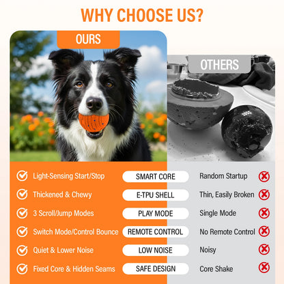 Interactive Moving Dog Ball – Rechargeable, Durable Toy for Active & Bored Dogs