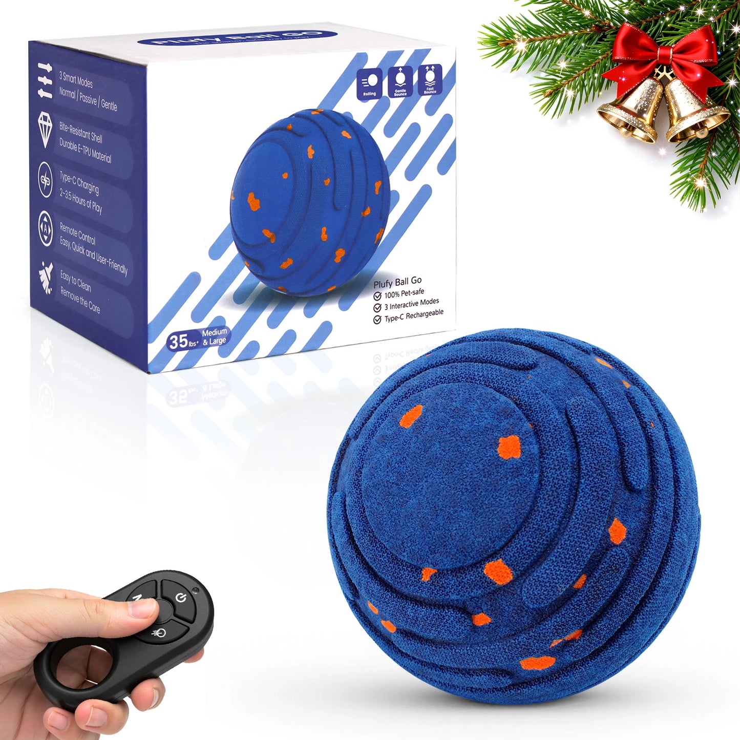 Interactive Moving Dog Ball – Rechargeable, Durable Toy for Active & Bored Dogs