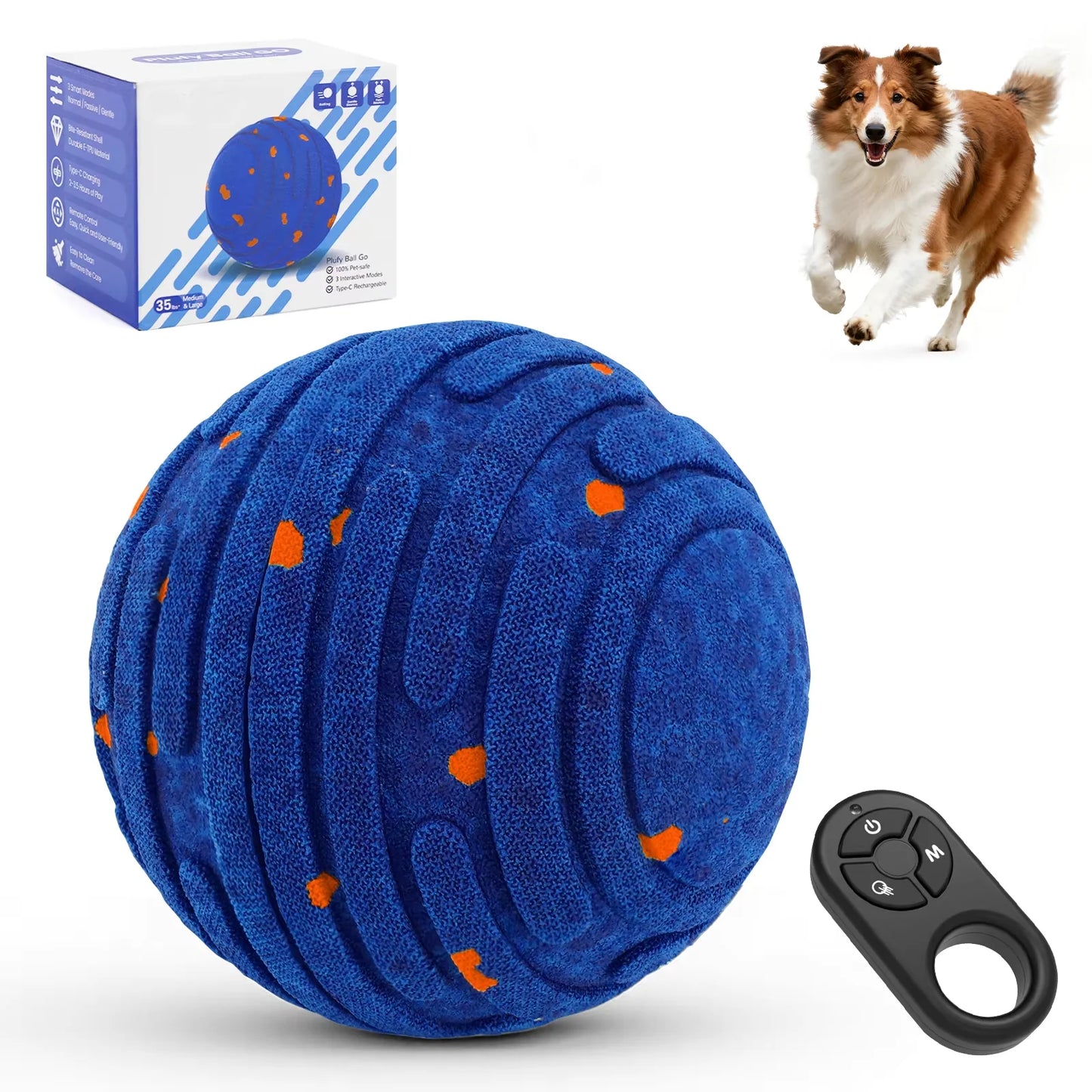 Interactive Moving Dog Ball – Rechargeable, Durable Toy for Active & Bored Dogs